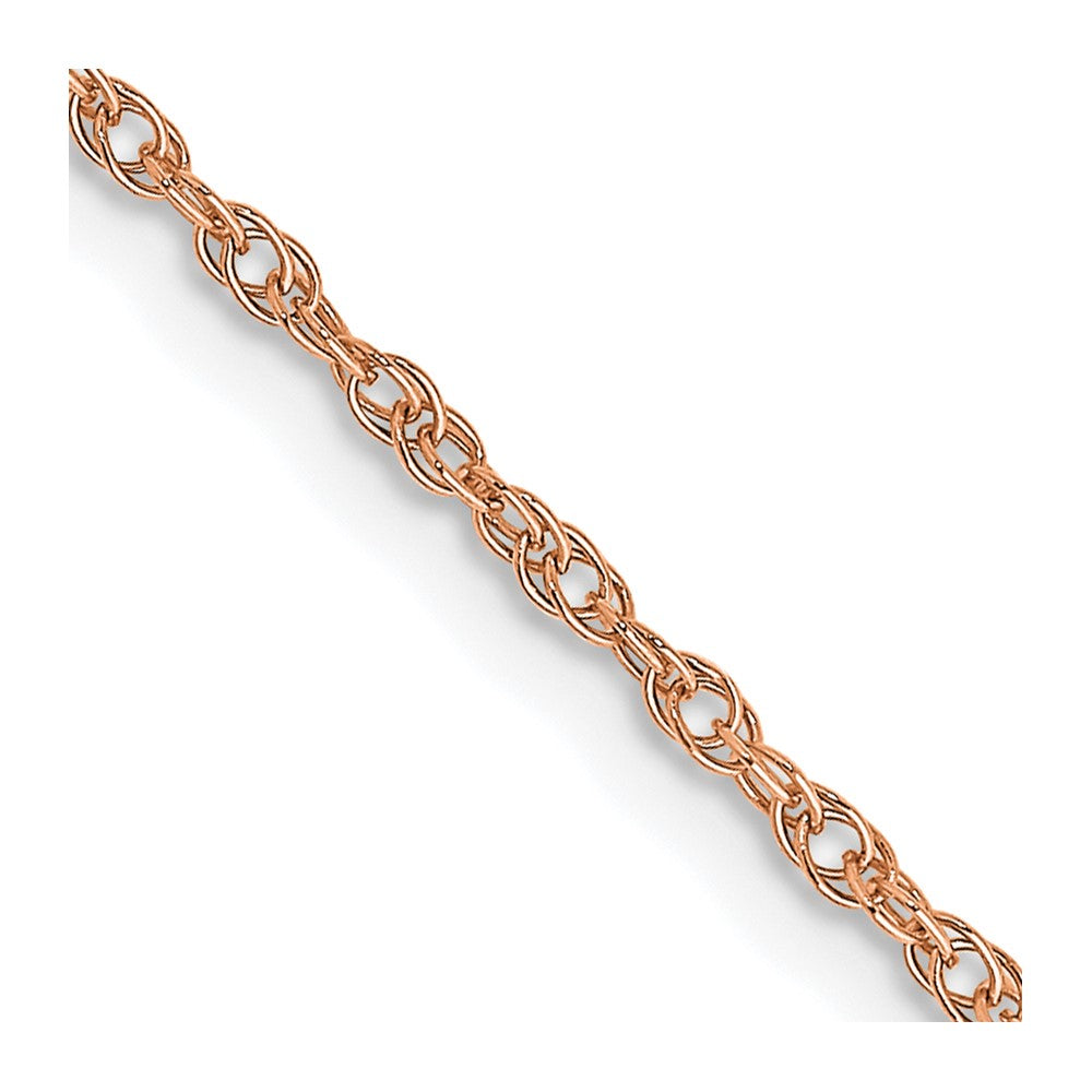 14K Rose Gold 24 inch 1.15mm Baby Rope with Spring Ring Clasp Chain