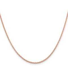 14K Rose Gold 16 inch 1.8mm Diamond-cut Cable with Lobster Clasp Chain