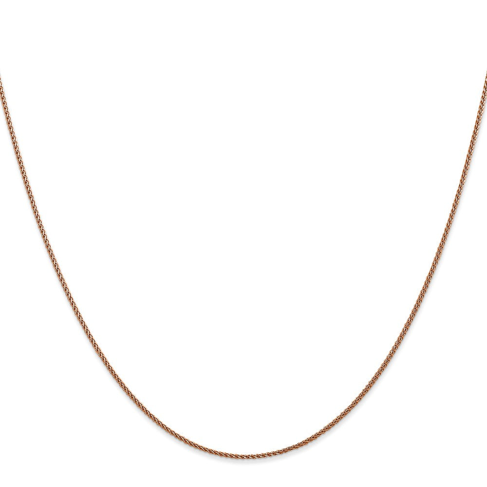 14K Rose Gold 22 inch 1.05mm Diamond-cut Spiga with Lobster Clasp Chain