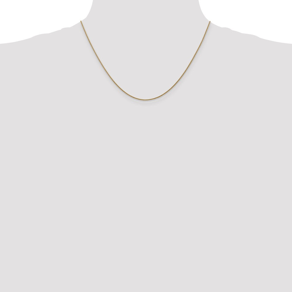 14K Rose Gold 18 inch 1.05mm Diamond-cut Spiga with Lobster Clasp Chain