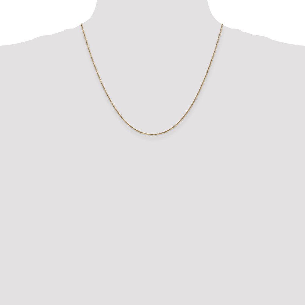 14K Rose Gold 20 inch 1.05mm Diamond-cut Spiga with Lobster Clasp Chain