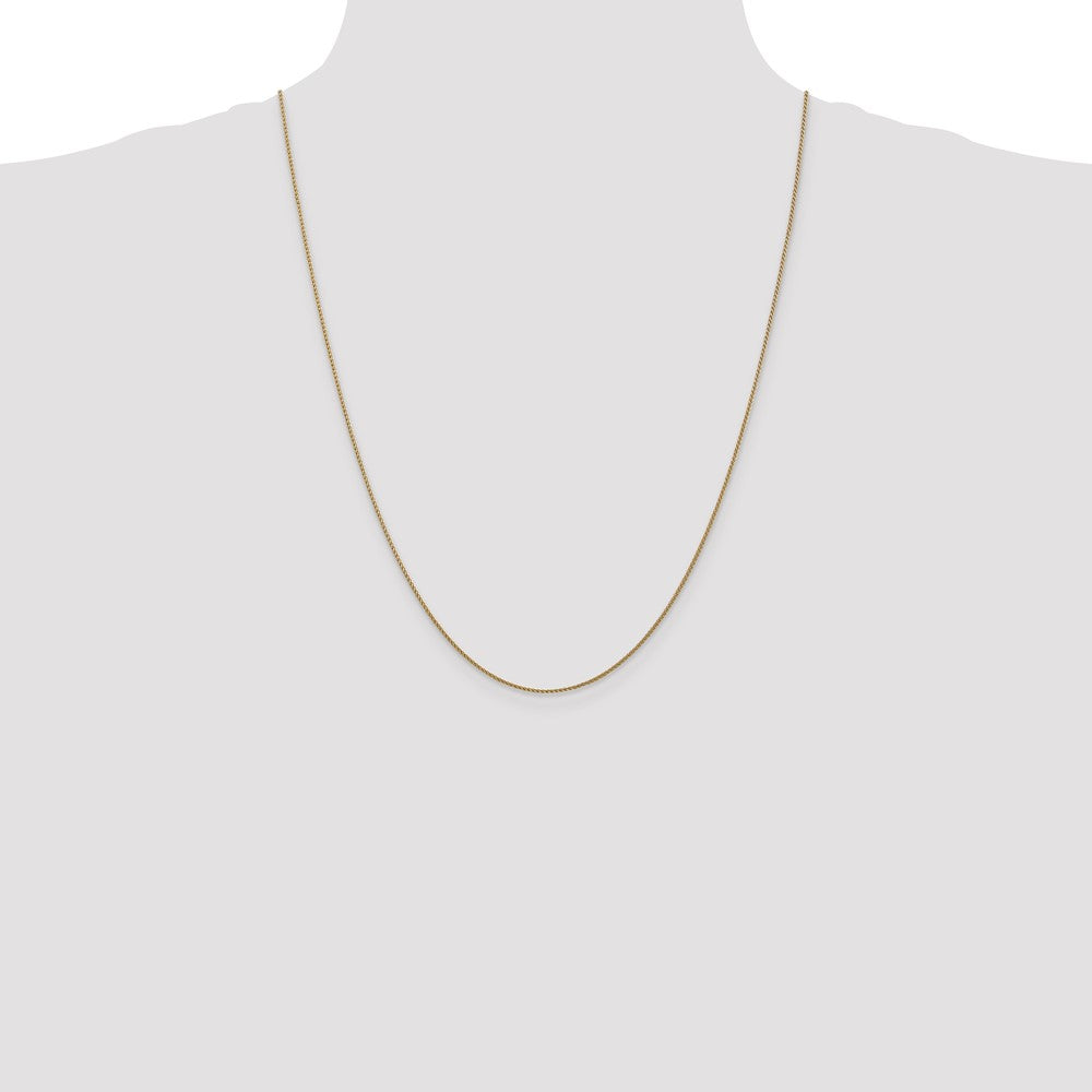 14K Rose Gold 24 inch 1.05mm Diamond-cut Spiga with Lobster Clasp Chain
