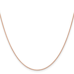 14K Rose Gold 30 inch 1mm Solid Polished Spiga with Lobster Clasp Chain
