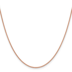 14K Rose Gold 30 inch 1.25mm Solid Polished Spiga with Lobster Clasp Chain