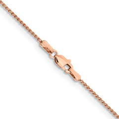 14K Rose Gold 30 inch 1.25mm Solid Polished Spiga with Lobster Clasp Chain