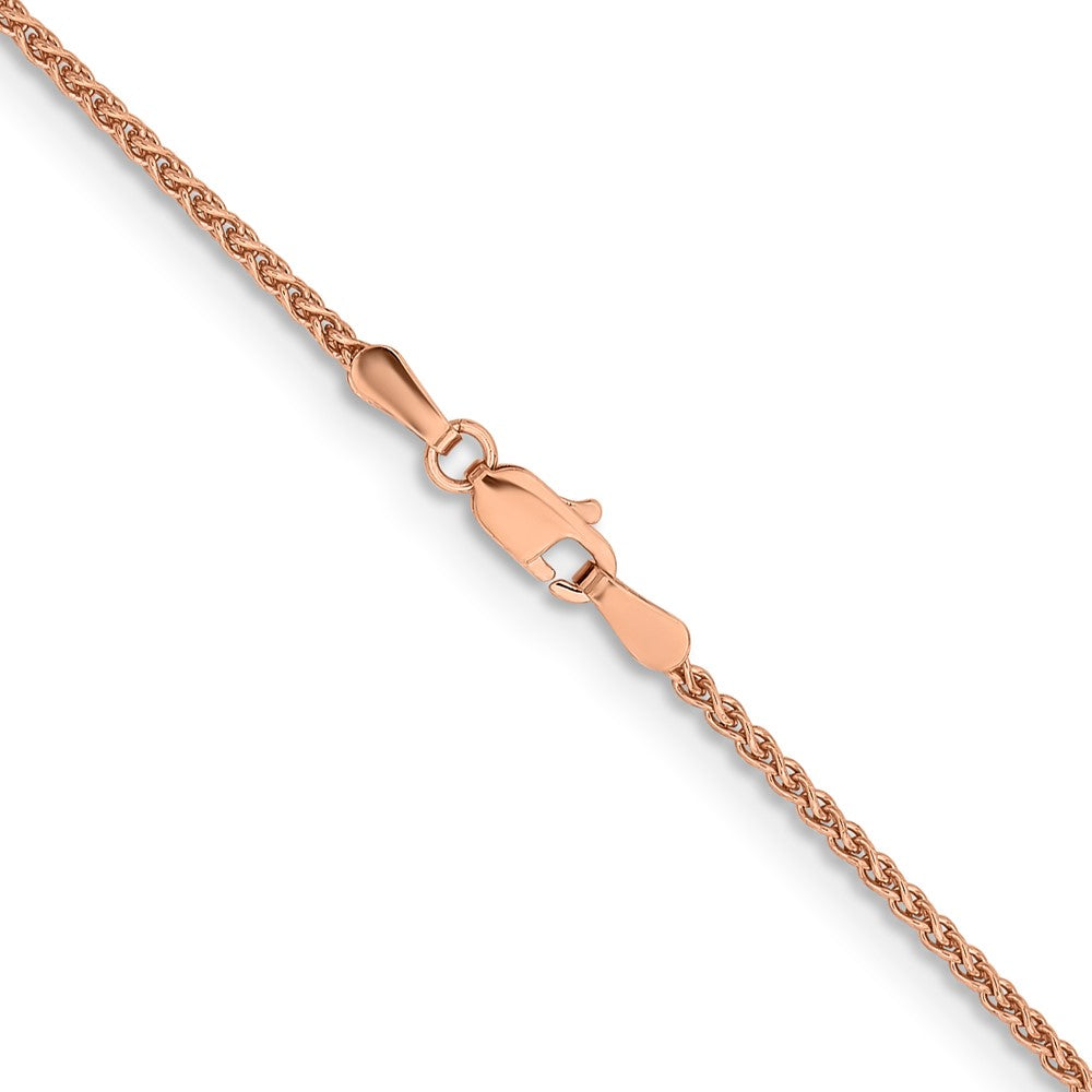 14K Rose Gold 30 inch 1.7mm Solid Polished Spiga with Lobster Clasp Chain