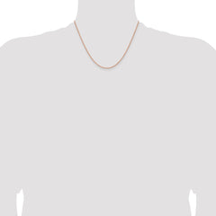 14K Rose Gold 18 inch 1.7mm Solid Polished Spiga with Lobster Clasp Chain