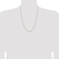 14K Rose Gold 24 inch 1.7mm Solid Polished Spiga with Lobster Clasp Chain