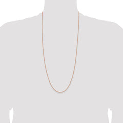 14K Rose Gold 30 inch 1.7mm Solid Polished Spiga with Lobster Clasp Chain