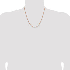 14K Rose Gold 20 inch 2.1mm Solid Polished Spiga with Lobster Clasp Chain