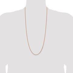 14K Rose Gold 30 inch 2.1mm Solid Polished Spiga with Lobster Clasp Chain