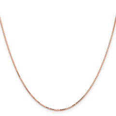 14K Rose Gold 24 inch .95mm Box Link with Lobster Clasp Chain