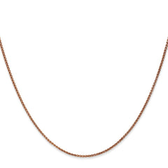 14K Rose Gold 30 inch 1.25mm Diamond-cut Spiga with Lobster Clasp Chain