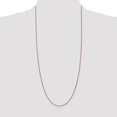 14K Rose Gold 30 inch 1.25mm Diamond-cut Spiga with Lobster Clasp Chain