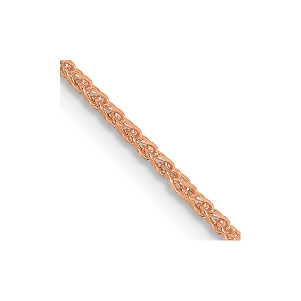14K Rose Gold 24 inch 1.25mm Diamond-cut Spiga with Lobster Clasp Chain