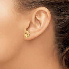 14k Claddagh Post Earrings - 4