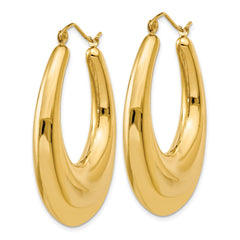 14k Polished Hoop Earrings - 6
