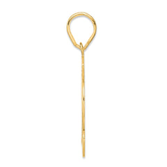 14k Brushed Border Script Number 12 Pendant