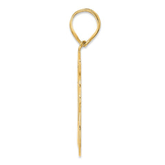 14k Brushed Border Script Number 28 Pendant
