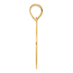 14k Brushed Border Script Number 39 Pendant