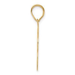 14k Brushed Border Script Number 93 Pendant