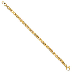 14k Polished 2.25mm Fancy Link 7.5 inch Bracelet Plus 1 inch Extender