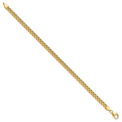 14k Polished 4.3mm Fancy Braided Link 7.5 inch Bracelet