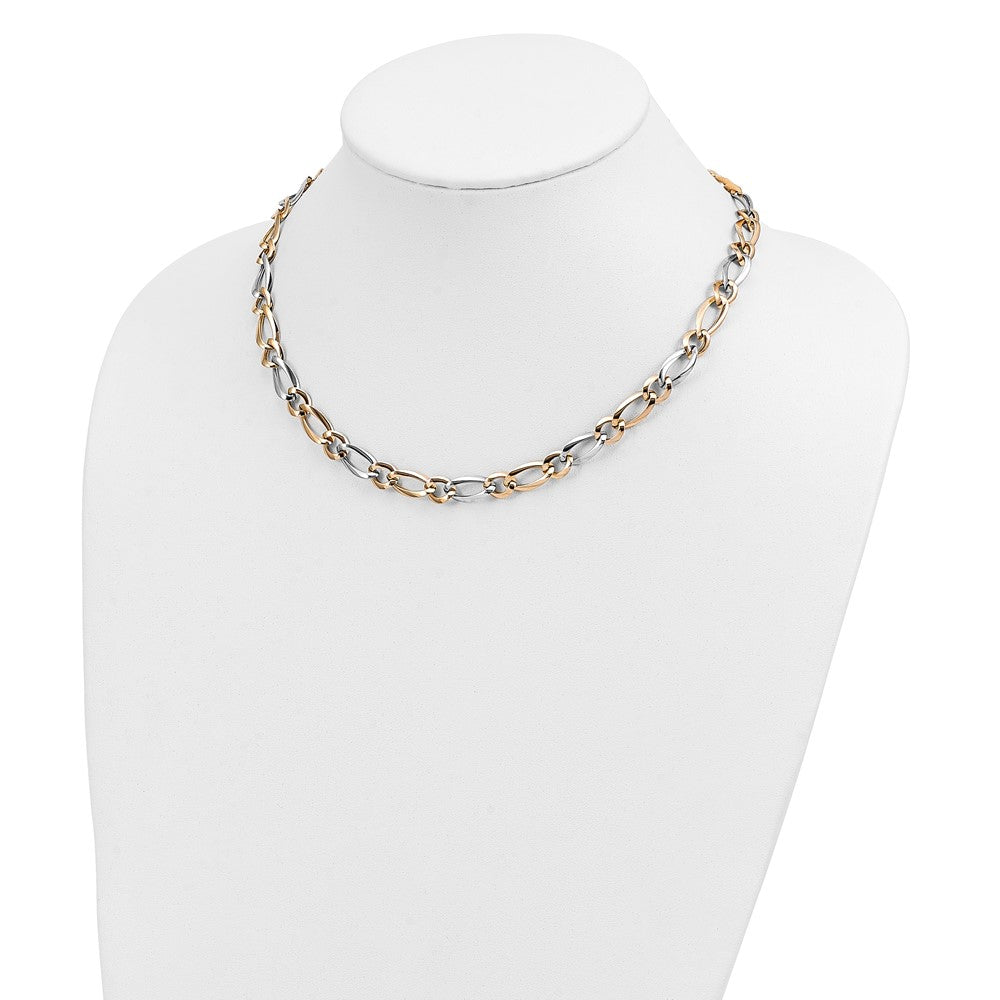 14K Two-tone Polished Necklace