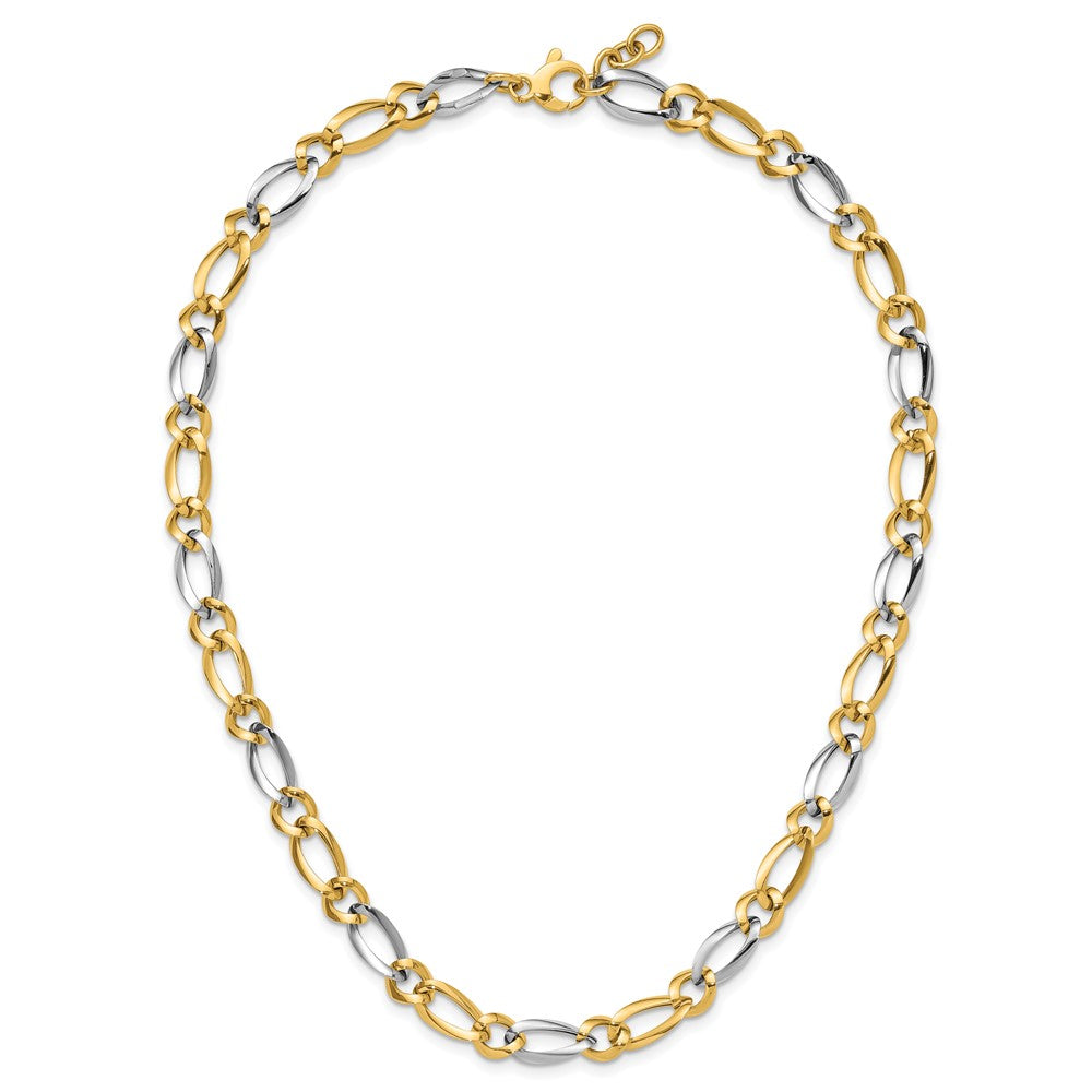 14K Two-tone Polished Necklace