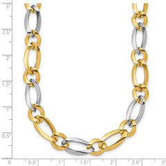 14K Two-tone Polished Necklace