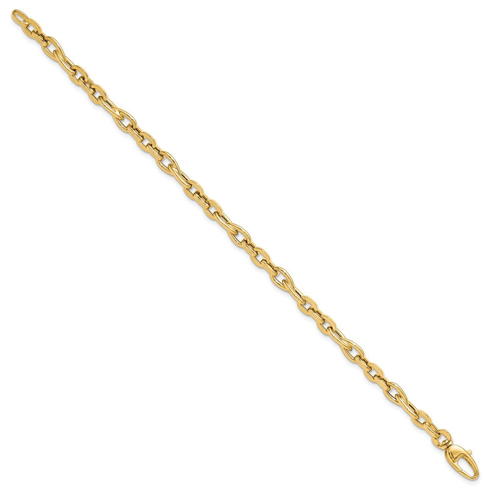 14K 7.5in Polished Fancy Link Bracelet