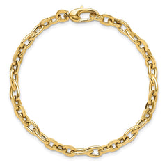 14K 7.5in Polished Fancy Link Bracelet