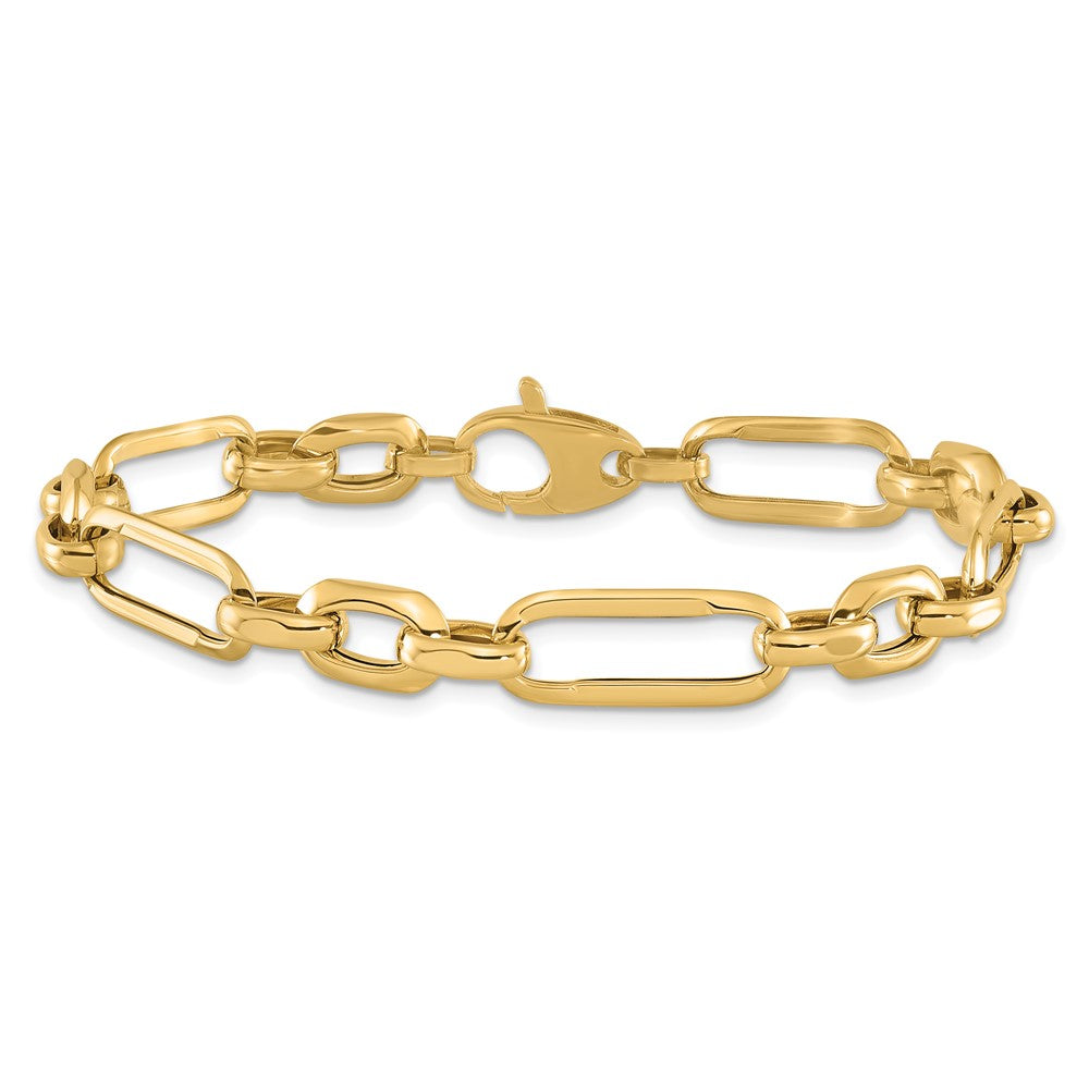 14k Polished Fancy Link Bracelet