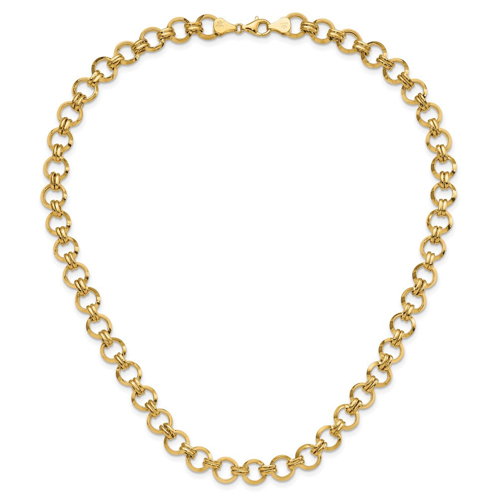 14k Polished Link Necklace