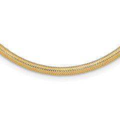 14K 4mm Woven Stretch Mesh 17.5 inch Necklace