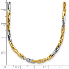 14K Two-Tone Polished Fancy Link Necklace