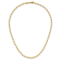 14K Textured Open Link Necklace