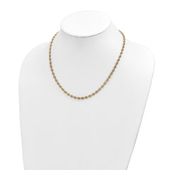 14K Polished 4.5mm Fancy Link 18 inch Necklace