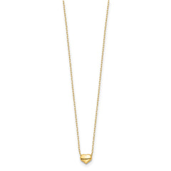 14k Polished Puffed Heart Pendant 16.5 inch Necklace - 2