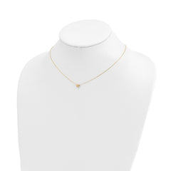 14k Polished Puffed Heart Pendant 16.5 inch Necklace - 2