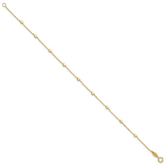 14K Polished Cube Stations Bracelet