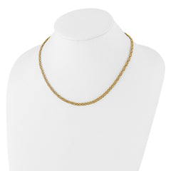 14K Polished Fancy Byzantine Link Necklace