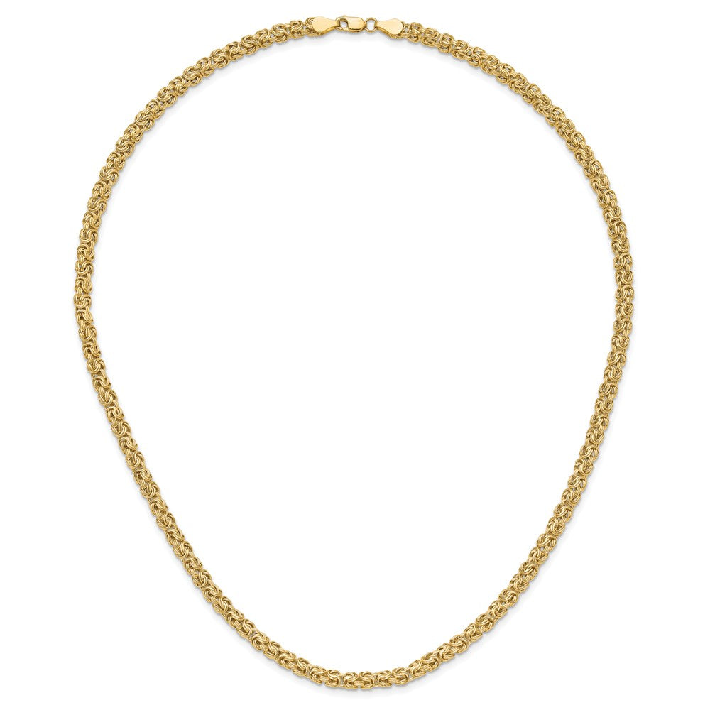 14K Polished Fancy Byzantine Link Necklace