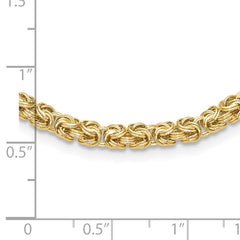 14K Polished Fancy Byzantine Link Necklace