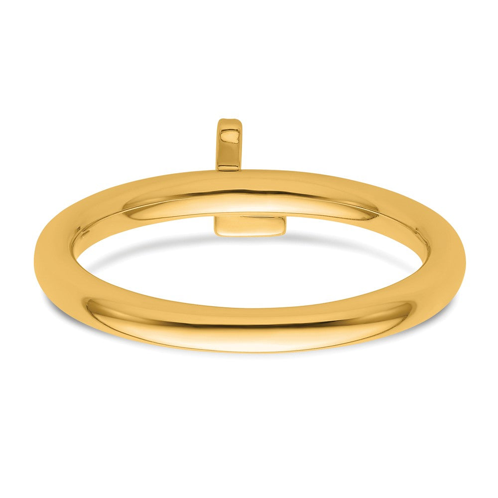 14K Stackable Diamond Initial L Ring