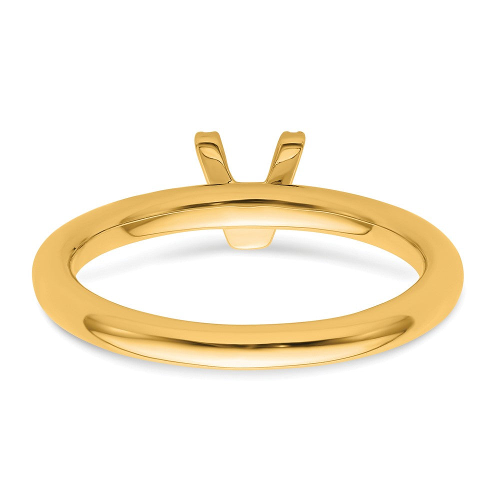 14K Stackable Diamond Initial V Ring