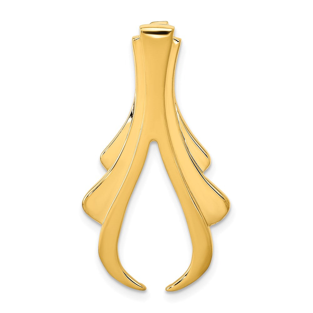 14k Polished Slide Fits up to 6mm Regular/8mm Fancy or Reversible Omega - 2
