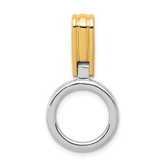 14k Two-tone Circle Slide Fits up to 3mm Regular/6mm Fancy or Reversible Omega