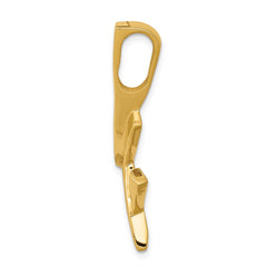 14k Polished Slide Fits up to 6mm Regular/8mm Fancy or Reversible Omega - 4