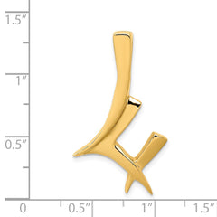 14k Polished Slide Fits up to 6mm Regular/8mm Fancy or Reversible Omega - 4